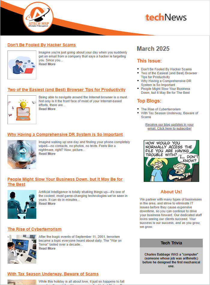 March 2025 Newsletter
