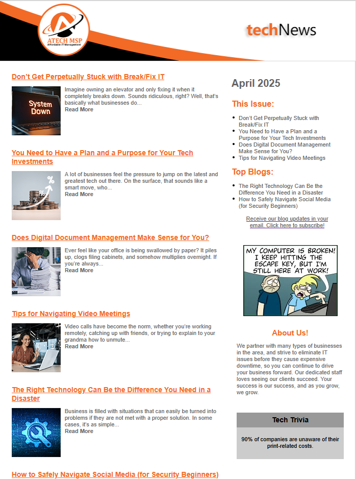 April 2025 Newsletter