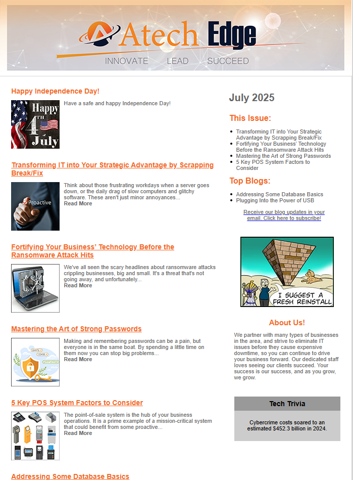 July 2025 Newsletter