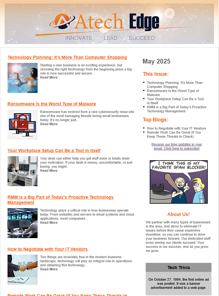 May 2025 Newsletter